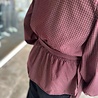 WIKKELBLOUSE RUIT BORDEAUX