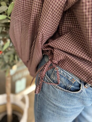 SisterSpoint BLOUSE EDWIN-SH1 BERRY CHECK
