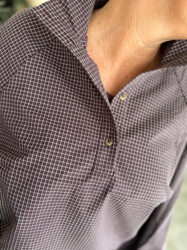 SisterSpoint BLOUSE EDWIN-SH1 BERRY CHECK