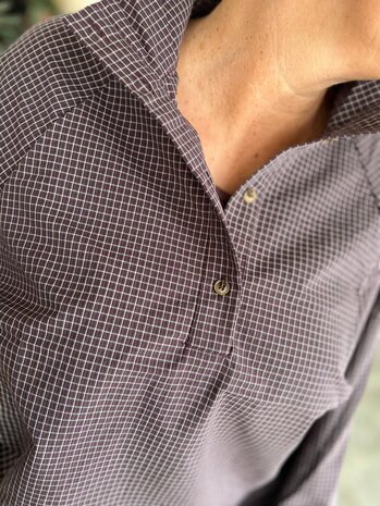SisterSpoint BLOUSE EDWIN-SH1 BERRY CHECK