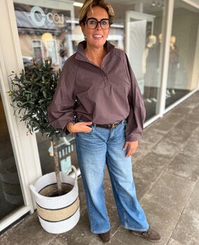 SisterSpoint BLOUSE EDWIN-SH1 BERRY CHECK