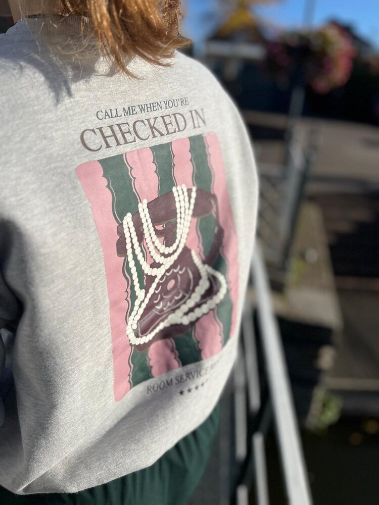 Ydence SWEATER CHECKED IN GREY MELANGE