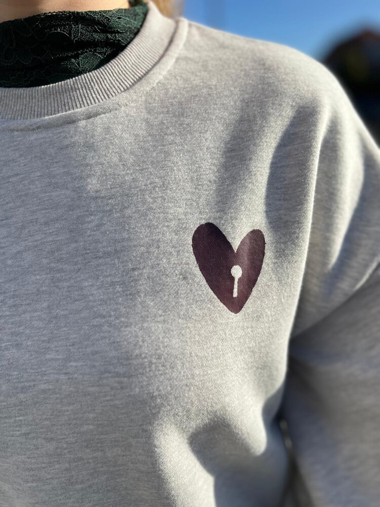 Ydence SWEATER CHECKED IN GREY MELANGE