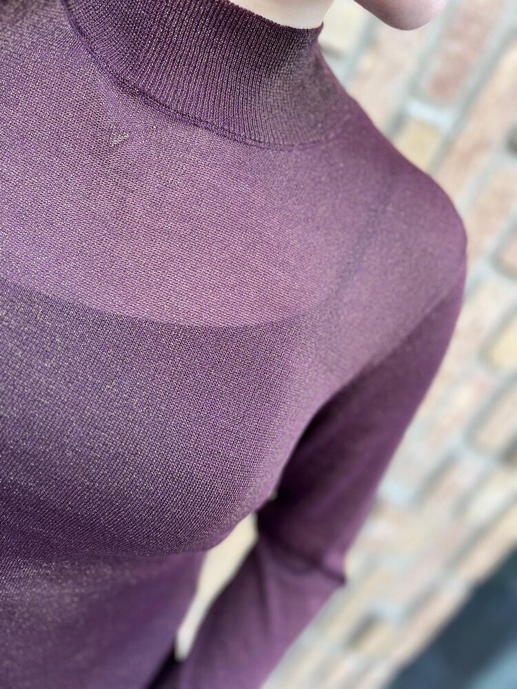 Ydence KNITTED TOP LOTTE PLUM