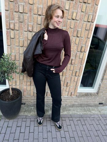 Ydence KNITTED TOP LOTTE PLUM