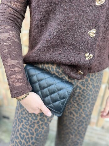 Ydence KNITTED CARDIGAN ROCHELLE DARK BROWN