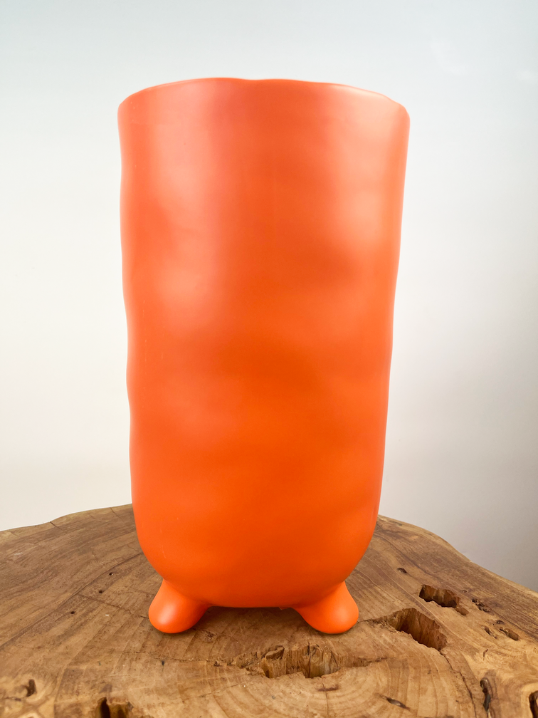 Plant pot "Ferdinand" - Matt Orange | ⌀13x25cm