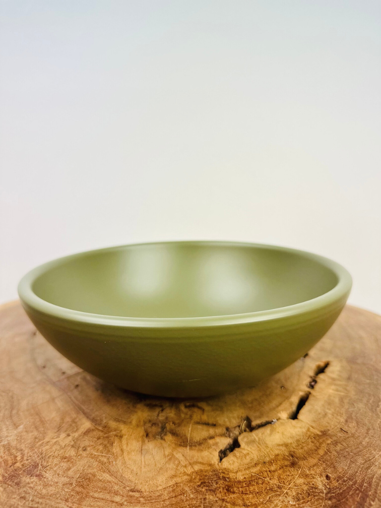 Vattenskål i keramik "grön" för 12 cm (krukstorlek)