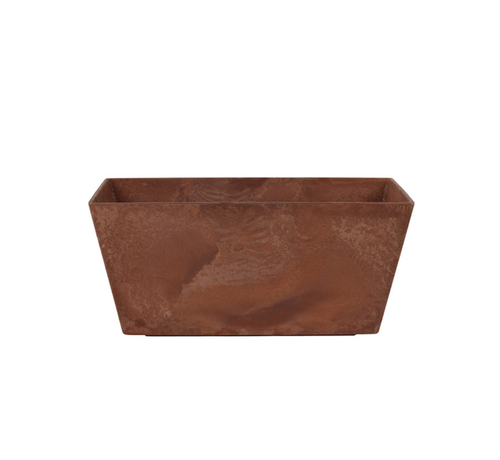 Jardinière de balcon « Dré » - chêne brun - Artstone | 37 cm