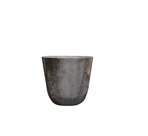 Marsh planter "Nelly" Marble grey - Artstone | ø 23 cm