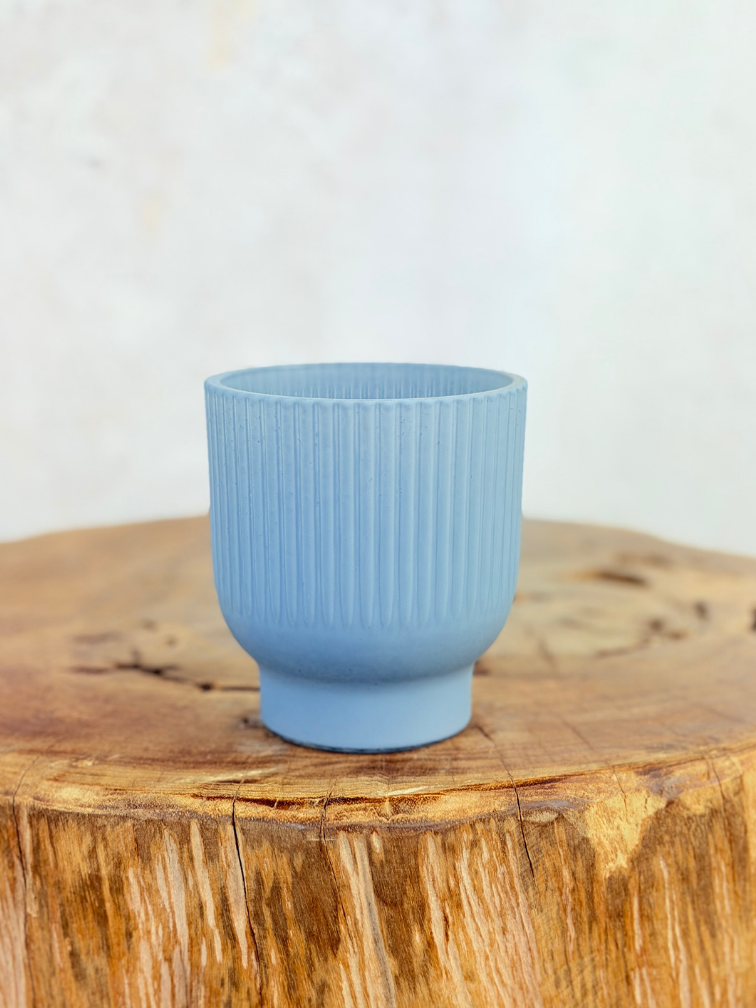 Pflanzentopf "Betsie" - blau-grau | 8,5cm