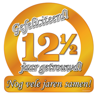 12.5 jaar huwelijk