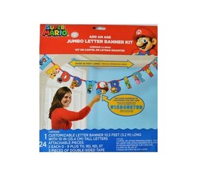 Amscan Jumbo Letterlinger Kit Super Mario Happy Birthday