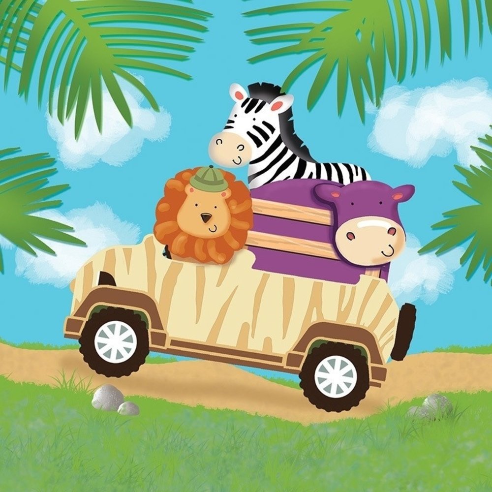 Napkin Safari Adventure 33x33cm | 16 pieces Napkin Safari Adventure 33x33cm | 16 pieces
