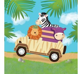 Napkin Safari Adventure 33x33cm | 16 pieces Napkin Safari Adventure 33x33cm | 16 pieces