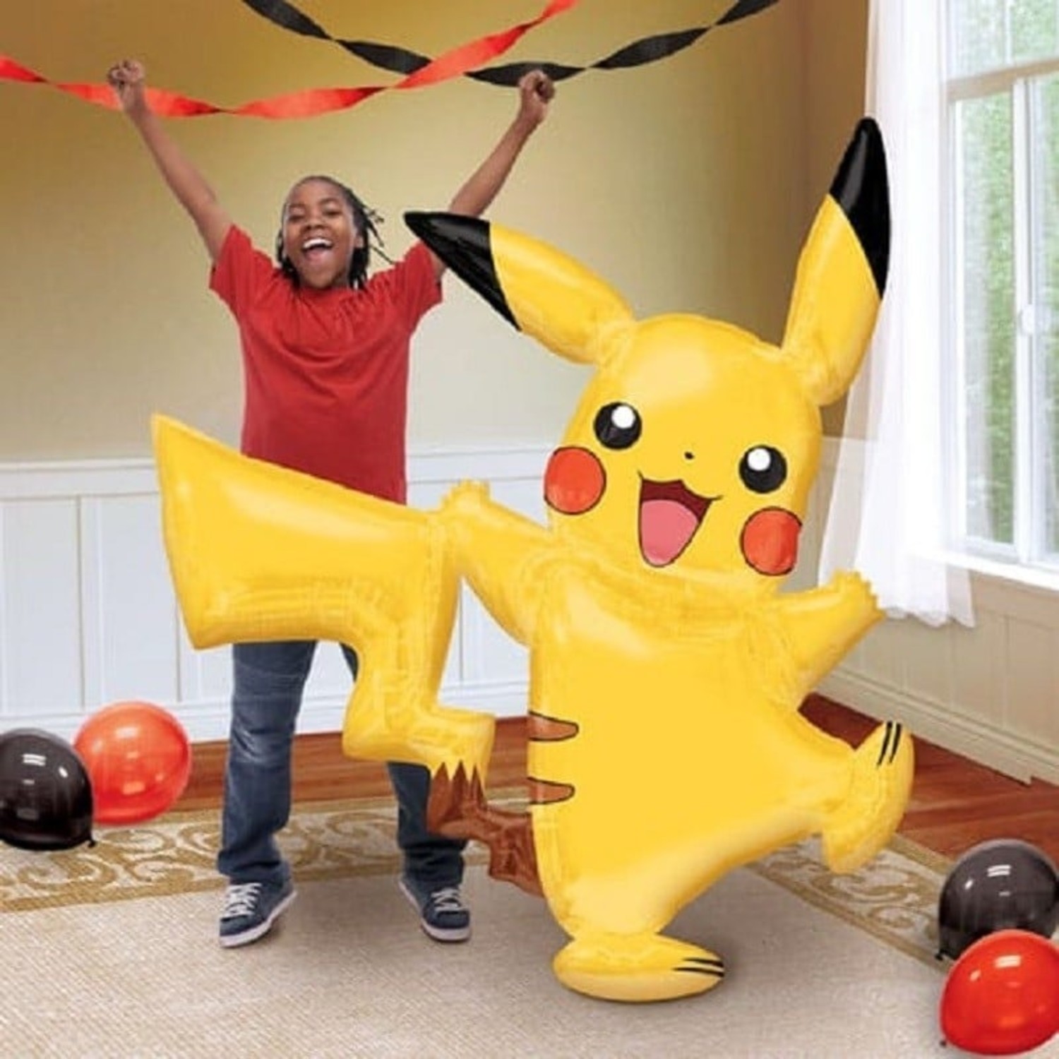 Mini ballon en aluminium Pikachu rempli d'air pour Pokémon/anniversaire