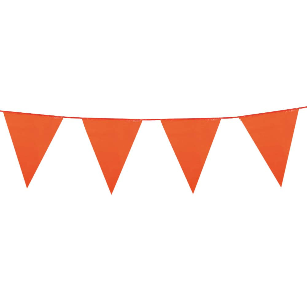 Boland Ligne de drapeaux orange avec 18 drapeaux 12x18cm | 10 mètres Boland Ligne de drapeaux orange avec 18 drapeaux 12x18cm | 10 mètres
