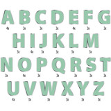 Folat Ensemble de chignon de lettres DIY vert | 2 mètres