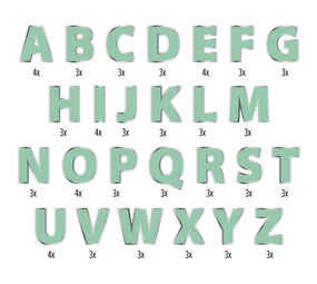 Folat Ensemble de chignon de lettres DIY vert | 2 mètres Folat Ensemble de chignon de lettres DIY vert | 2 mètres