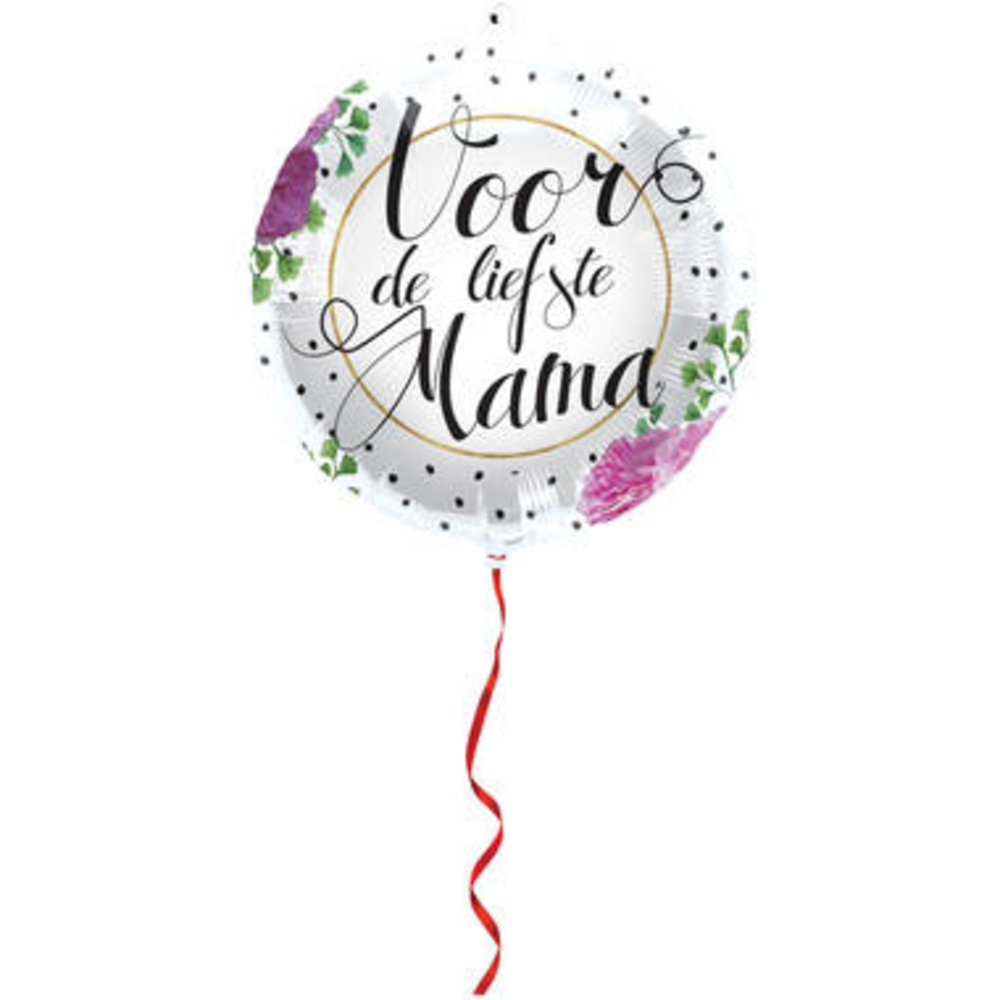 Folat Ballon hélium Voor de liefste mama | 45cm | par unité Folat Ballon hélium Voor de liefste mama | 45cm | par unité