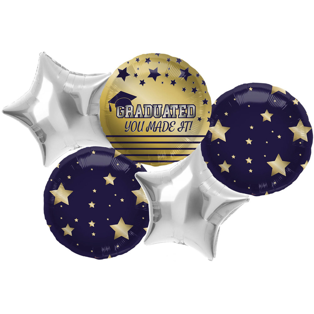 Folat Folie ballonnen Set Geslaagd 45cm | 5 stuks