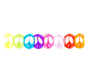 Boland Papier girlande Peace | 4 Meter Boland Papier girlande Peace | 4 Meter
