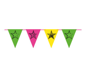 Folat Neon Partyflaggen Linie | 6 Meter Folat Neon Partyflaggen Linie | 6 Meter