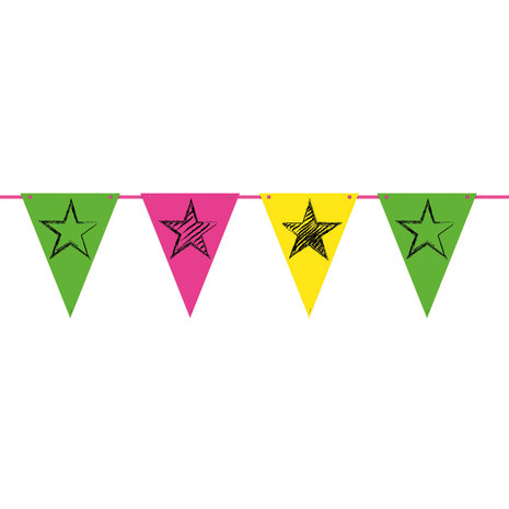 Folat Neon Partyflaggen Linie | 6 Meter