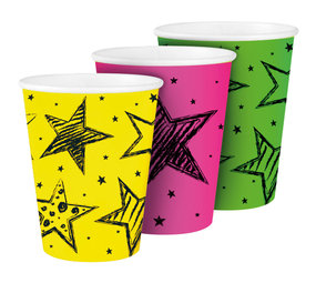 Folat Neon Party Cups 250 ml | 6 Stück Folat Neon Party Cups 250 ml | 6 Stück