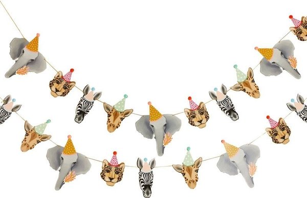 Hootyballoo Animaux de safari Garland Party | 2 mètres Hootyballoo Animaux de safari Garland Party | 2 mètres