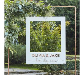 Ginger Ray Photo Booth Frame White & Rose Gold | 72x60cm