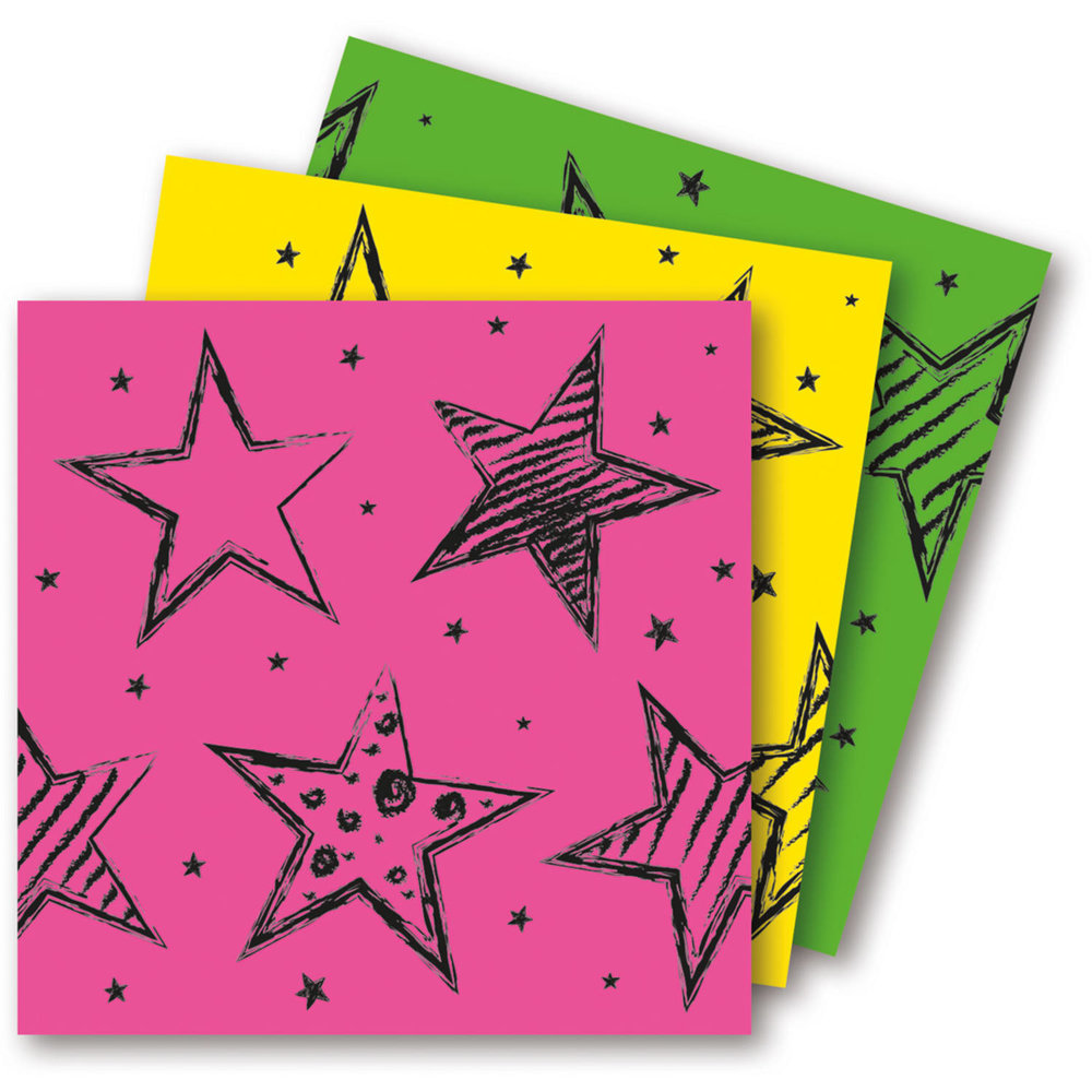 Folat Serviettes néon 33x33cm | 16 pièces