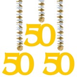 Decoratie spiraal 50 jaar GOUD | 3 stuks Decoratie spiraal 50 jaar GOUD | 3 stuks