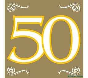 Servet 50 jaar getrouwd 20 stuks Servet 50 jaar getrouwd 20 stuks