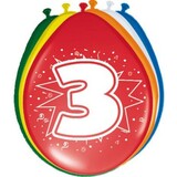 Folat Balloons 3 years 30cm | 8 pieces Folat Balloons 3 years 30cm | 8 pieces