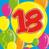 Serviette 18 ans 20 pièces Serviette 18 ans 20 pièces