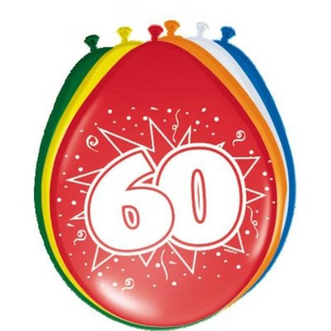 Folat Ballons 60 ans 8 pièces Folat Ballons 60 ans 8 pièces