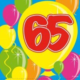 Servet 65 jaar 20 stuks