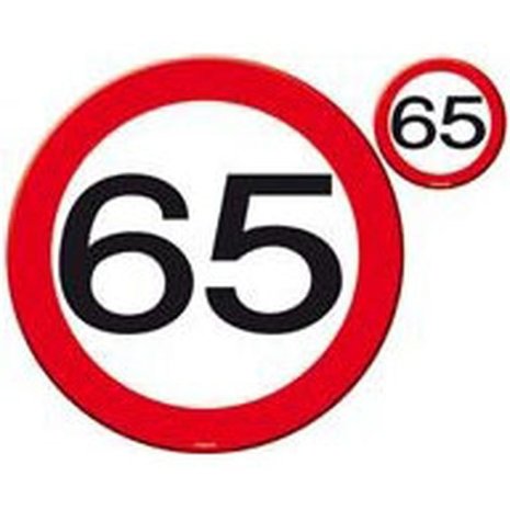 Folat Placemat met onderzetter 65 jaar | 4 stuks