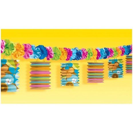 Amscan Guirlande avec lampion de fleurs Amscan Guirlande avec lampion de fleurs