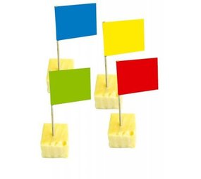 Prikkers vlaggetjes gekleurd 50 stuks Prikkers vlaggetjes gekleurd 50 stuks
