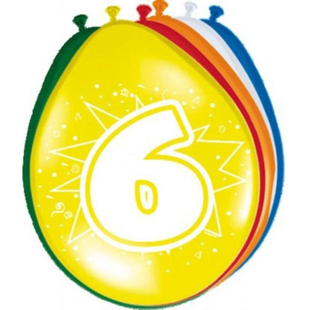 Ballonnen 6 jaar | 8 stuks Ballonnen 6 jaar | 8 stuks