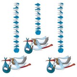 Folat Decoratie spiraal Ooievaar Jongen 3 stuks Folat Decoratie spiraal Ooievaar Jongen 3 stuks