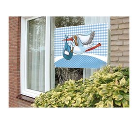 Folat Fensterflagge Storch Junge