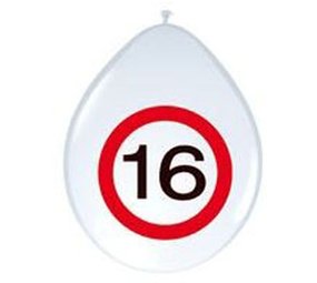 Balloon 16 years of traffic sign 8 pieces