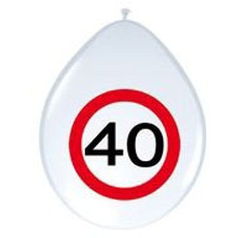 Folat Balloon 40 years of traffic sign 8 pieces