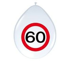 Folat Balloon 60 years of traffic sign 8 pieces Folat Balloon 60 years of traffic sign 8 pieces