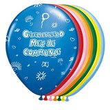 Folat Ballon Communie gekleurd 8 stuks Folat Ballon Communie gekleurd 8 stuks