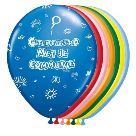 Folat Balloon communion colored 8 pieces Folat Balloon communion colored 8 pieces