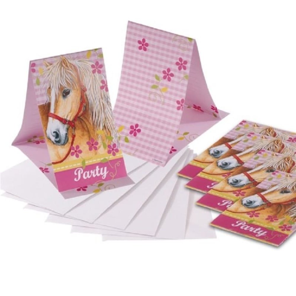 Invitations Beaux chevaux | 6 morceaux